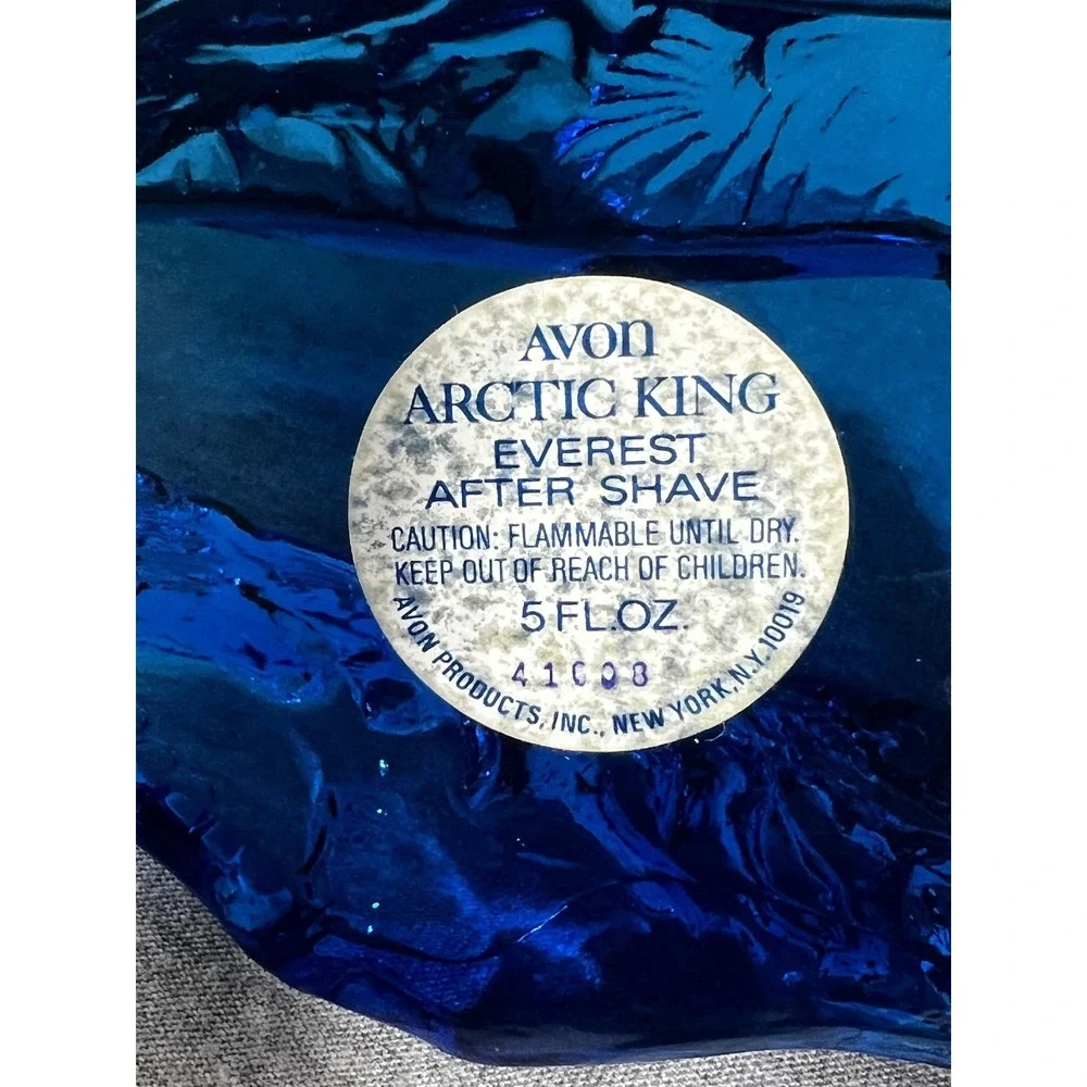 Vintage Avon Arctic‎ King Polar Bear Decanter Everest After Shave 5oz Boxed USA